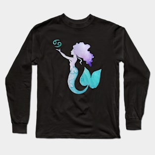 Zodiac Cancer Mermaid Long Sleeve T-Shirt